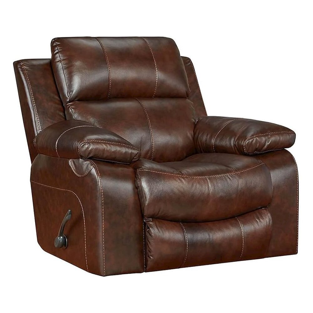 Positano Italian Top Grain Leather Match Rocker Recliner. Picture 1