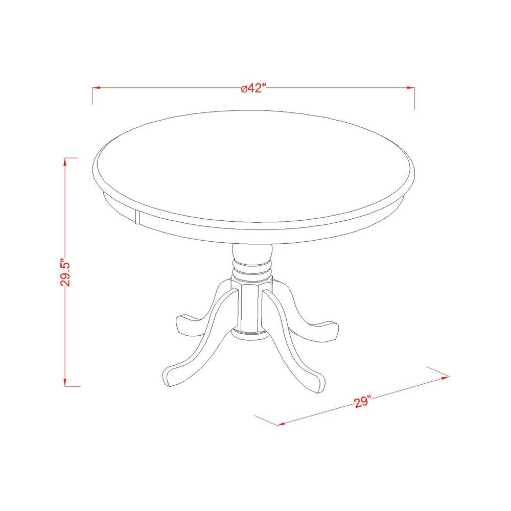 HLAN5-CAP-C 5 Pc Kitchen Table set-Dining Table and 4 Dinette Chairs.. Picture 4