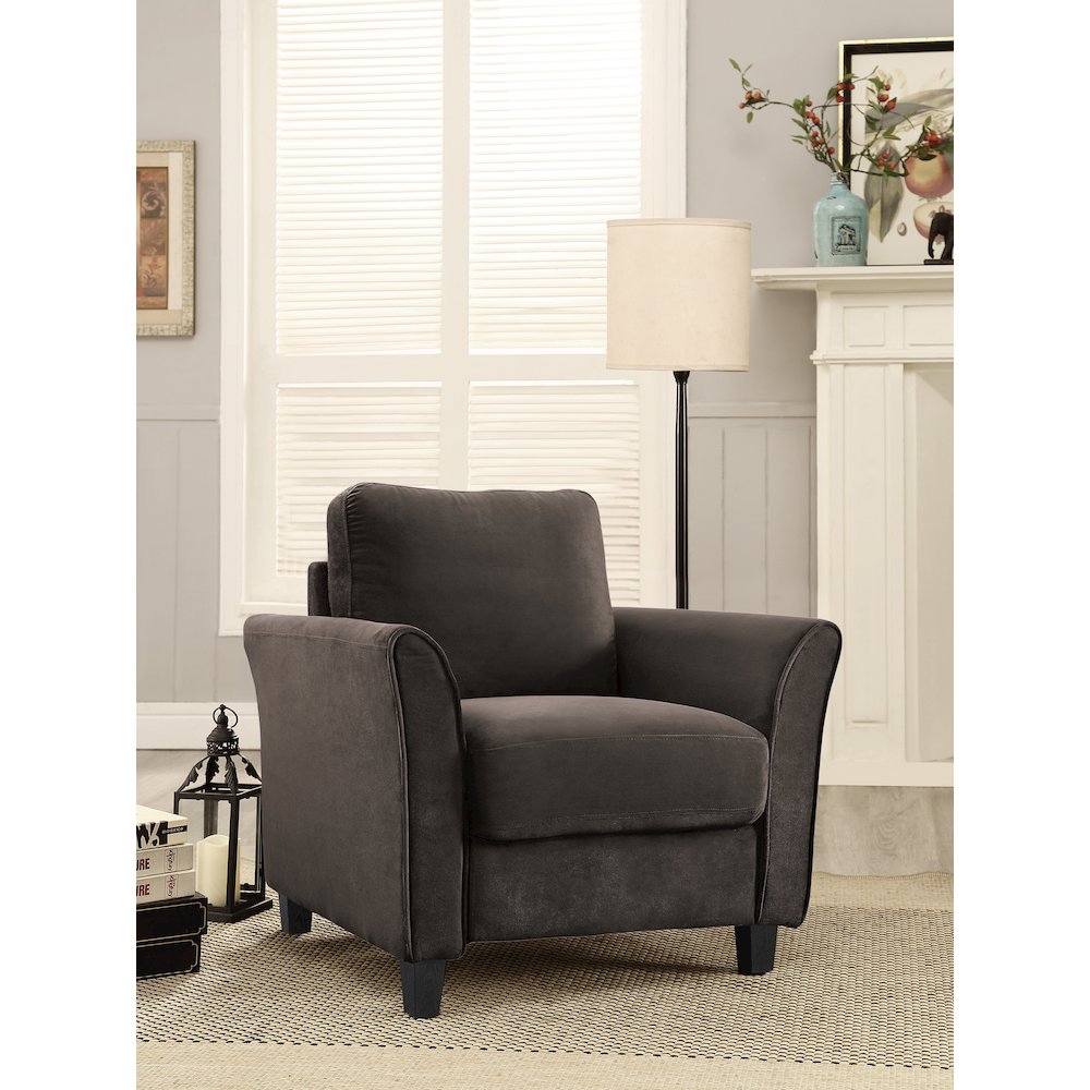 Westin Chair Curved Arm Coffee. Picture 5