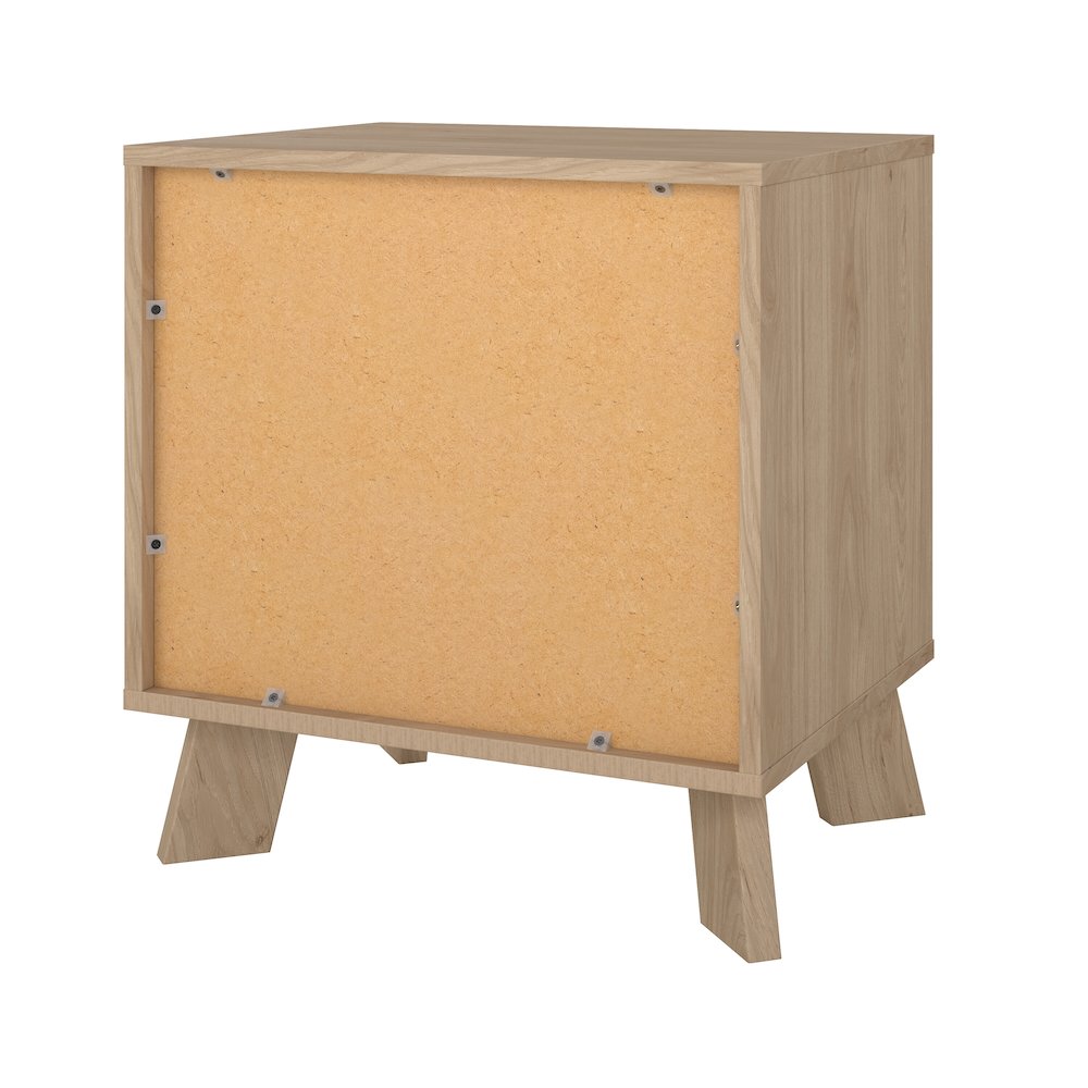 Ikast 2 Drawer Nightstand, Jackson Hickory/White. Picture 9