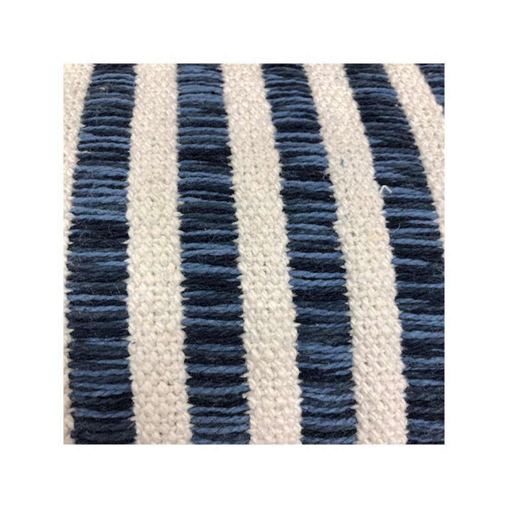 Ox Bay Blue/White Stripe All-Natural Cotton Pillow Cover. Picture 3