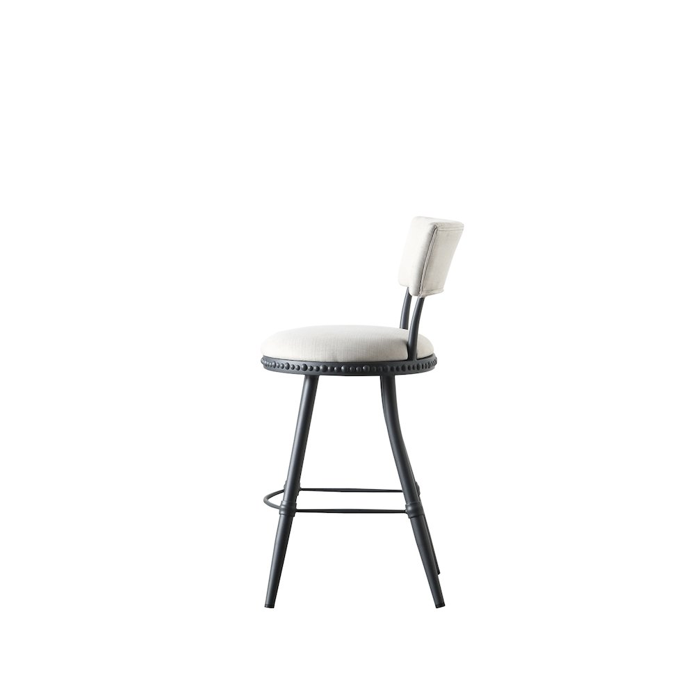 Benton Adjustable Barstool - White/Gray. Picture 7