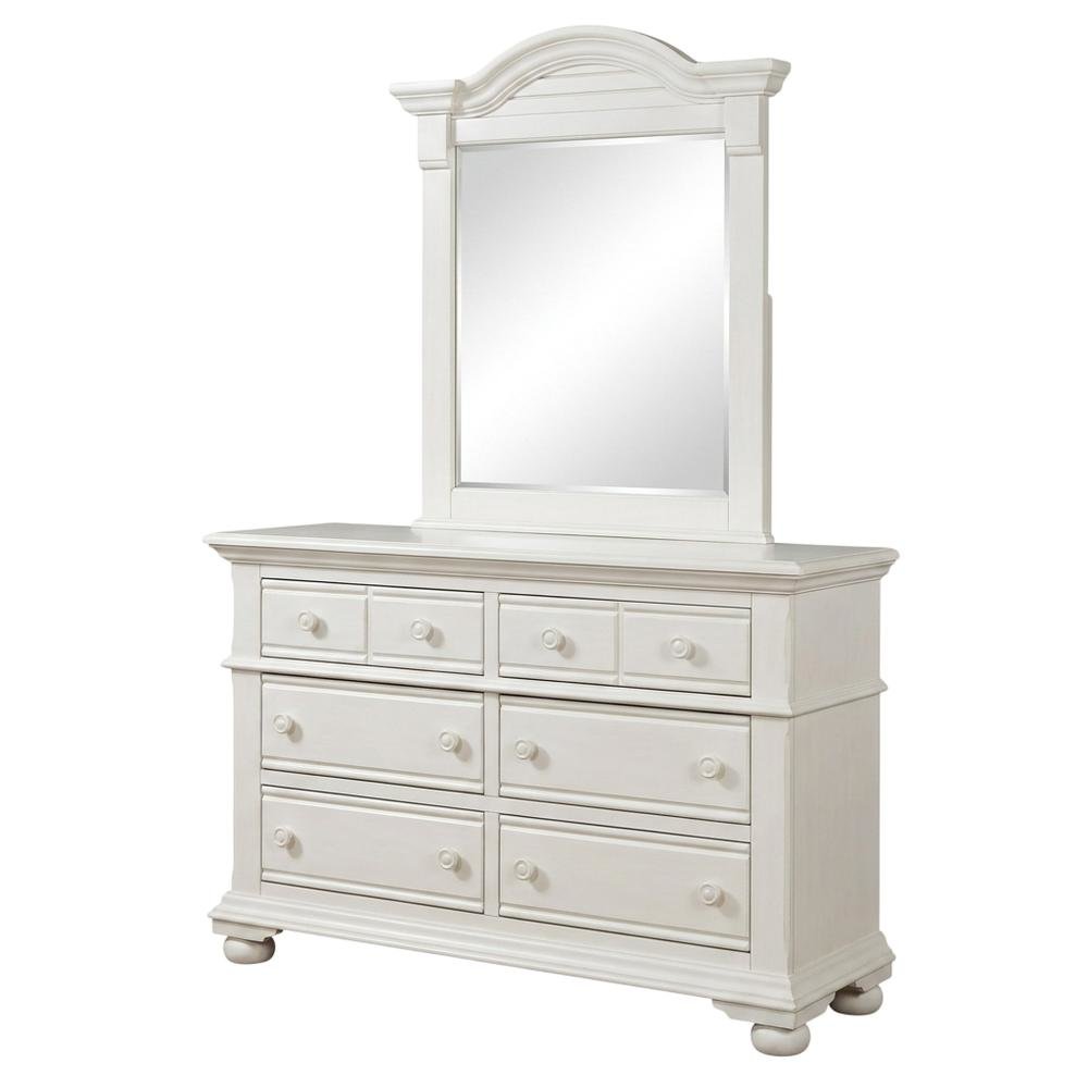 Cottage Traditions Double Dresser with Mirror - White Cottage. Picture 1