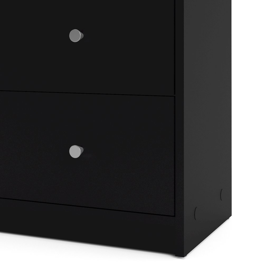 Portland 6 Drawer Double Dresser, Black. Picture 5