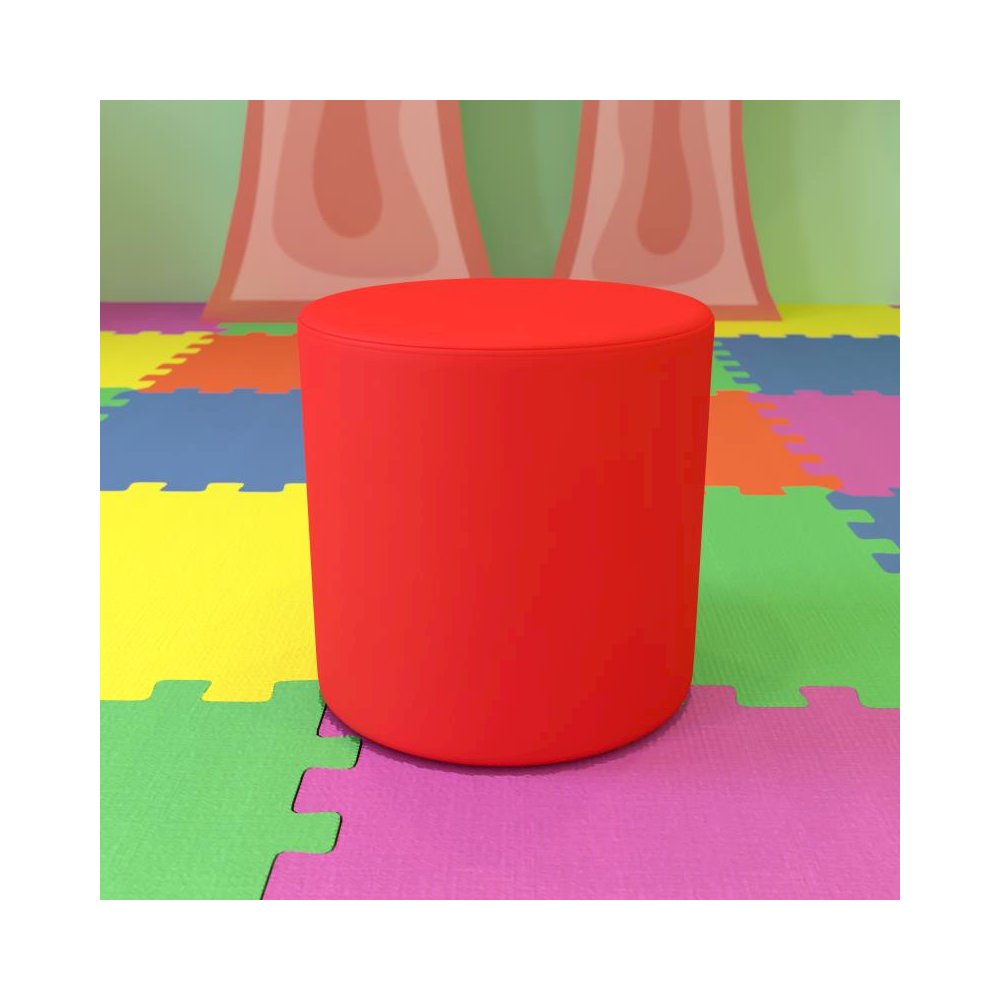 Soft Seating Flexible Circle for Classrooms and Common Spaces - 18" Seat Height (Red). Picture 2