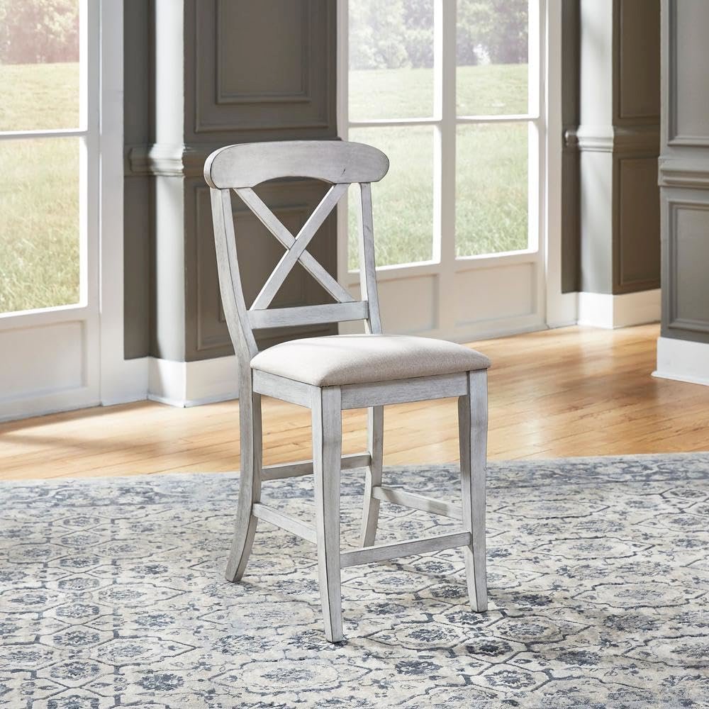 Uph X Back Counter Chair (RTA) - Set of 2 in Rubberwood Solids w/ Pine Veneers. Picture 3