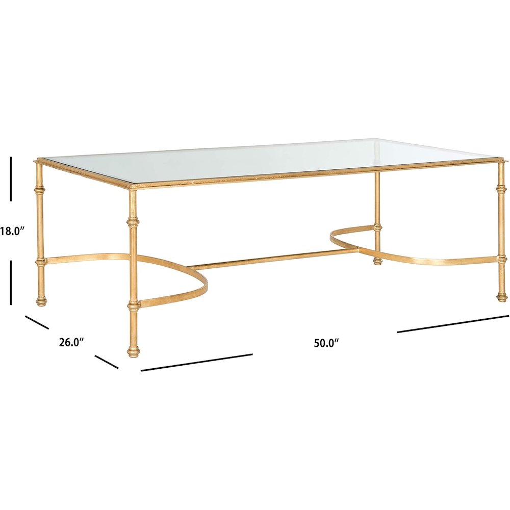 Safavieh Home Collection Lucille Coffee Table, Gold. Picture 2