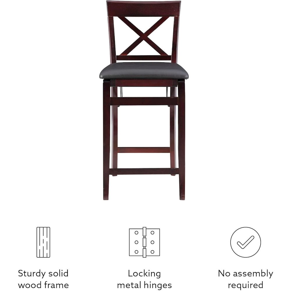 Triena 24 In X Back Folding Counter Stool. Picture 11