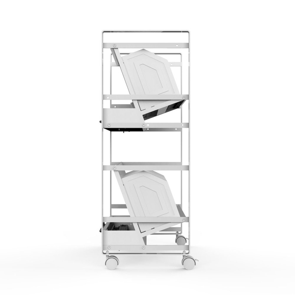 32-Tablet / Chromebook Open Charging Cart - White. Picture 2