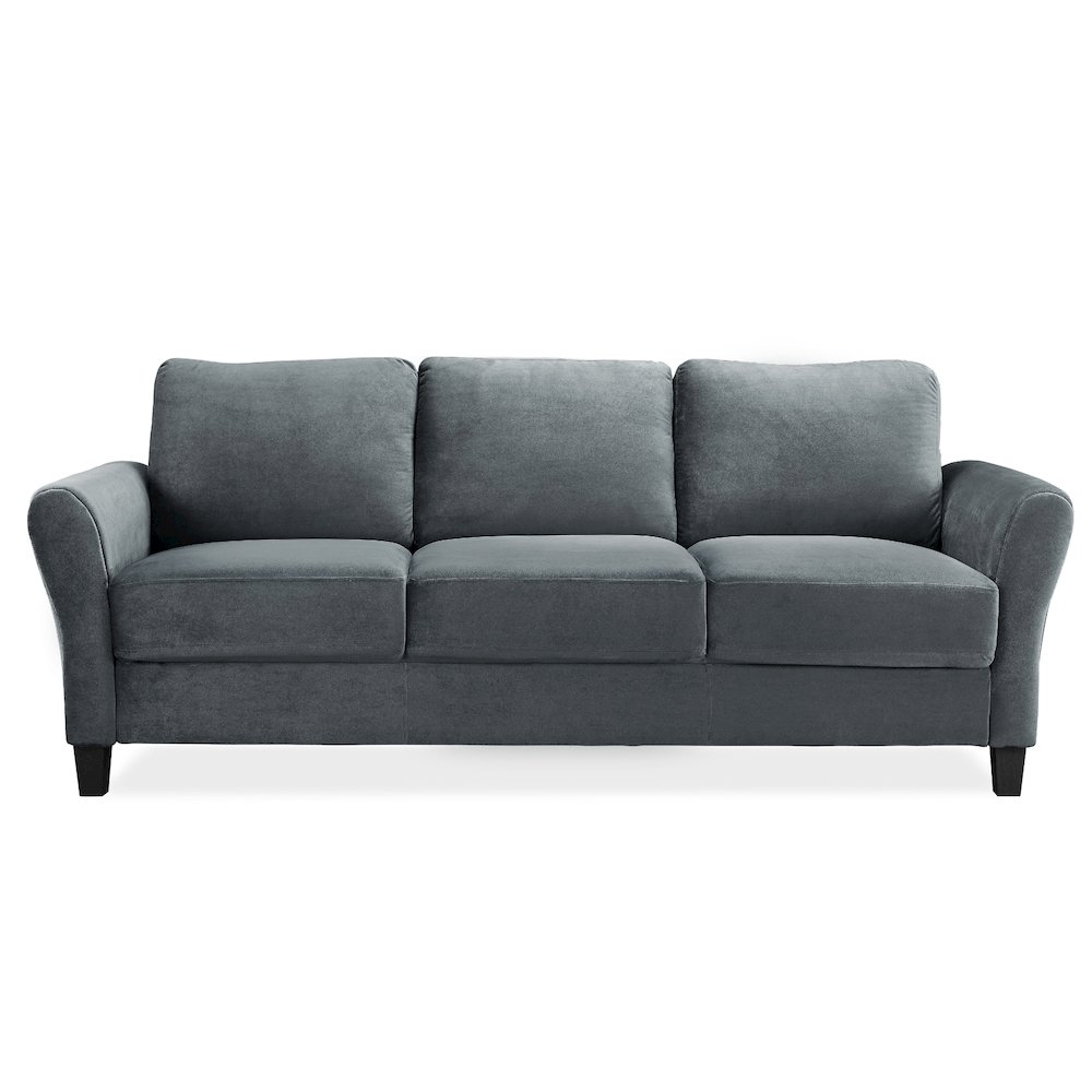 Westin Sofa Rolled Arm Dark Grey. Picture 3