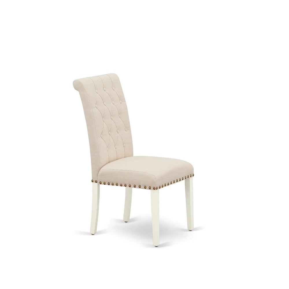 Dining Room Set Linen White, BOBR5-WHI-02. Picture 6