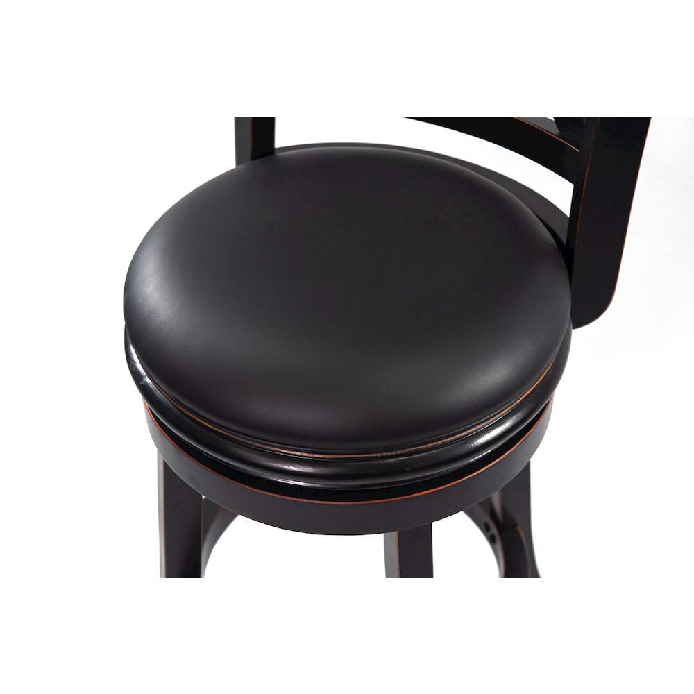 Florence Swivel Counter Stool - Black Sandthru Finish. Picture 6