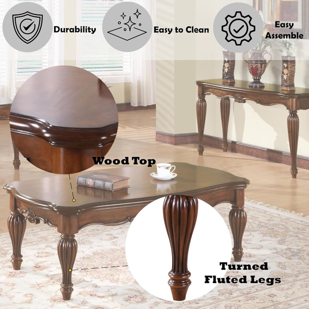 Dreena Coffee Table Cherry. Picture 4