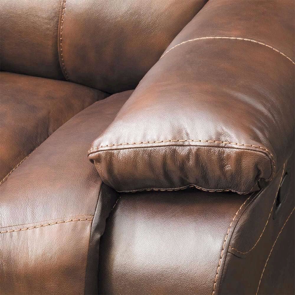 Positano Italian Top Grain Leather Match Power Recliner. Picture 2