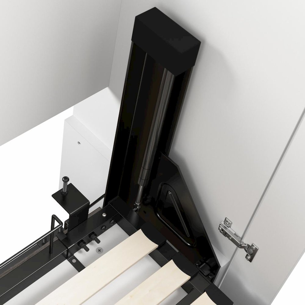 Orion Queen Murphy Bed with Storage Cabinet and Fold-Out Desk (97W). Picture 4