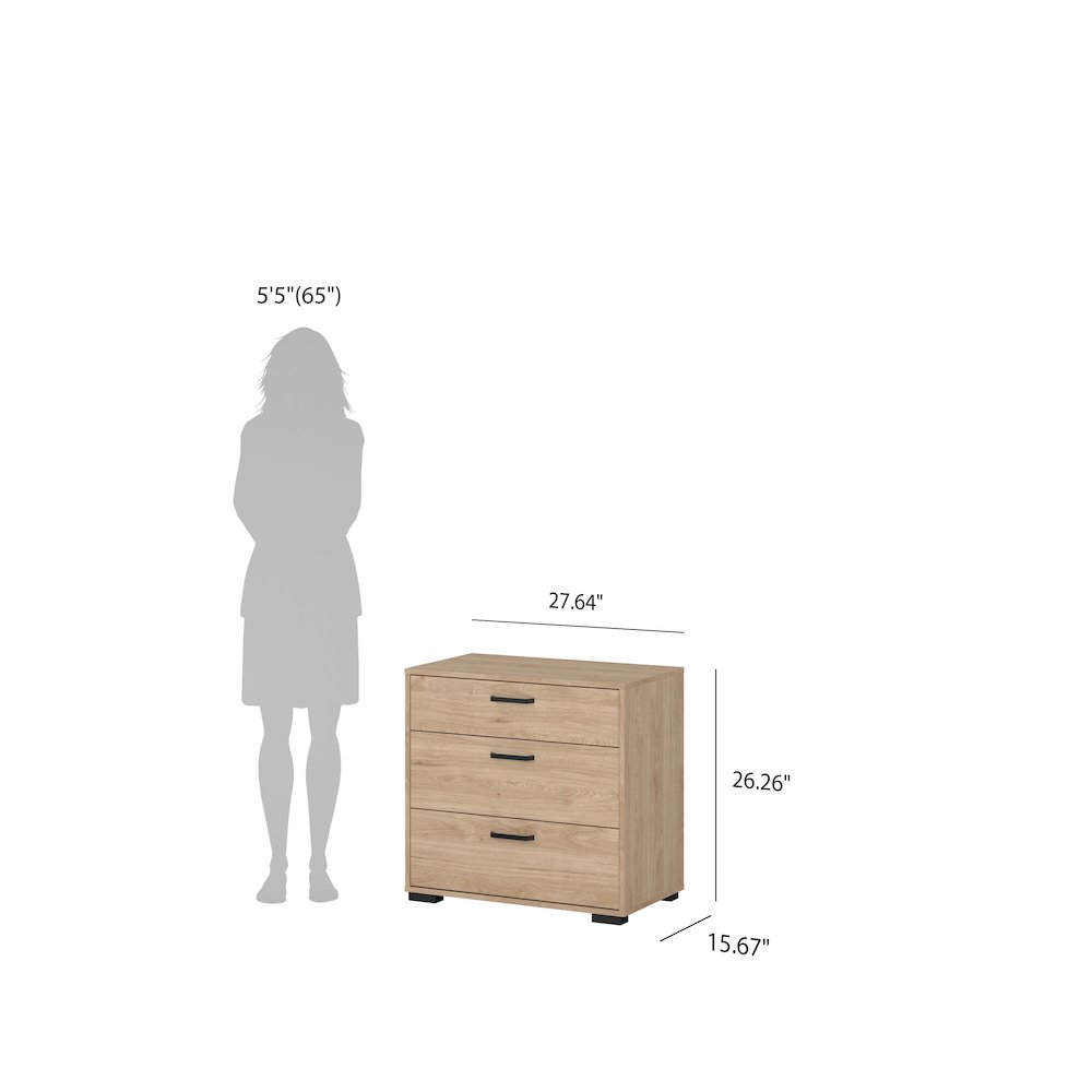 Sofia 3 Drawer Chest, Jackson Hickory. Picture 12