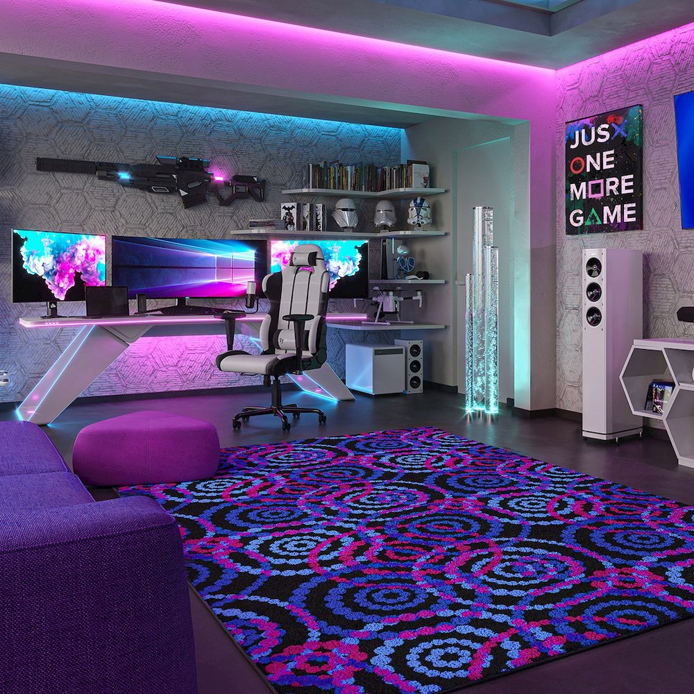 Dottie 12' x 7'6" area rug in color Fluorescent. Picture 2