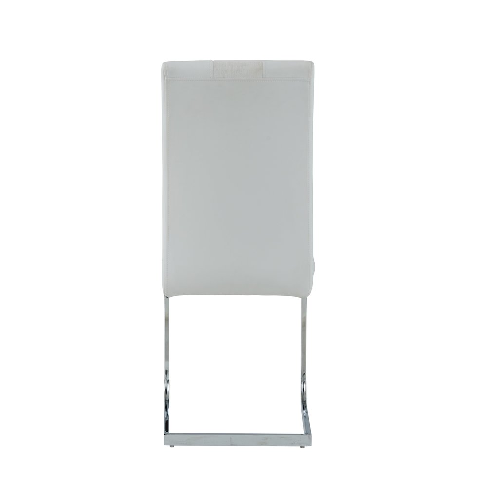 Contemporary Dining Chairs, White. Picture 4
