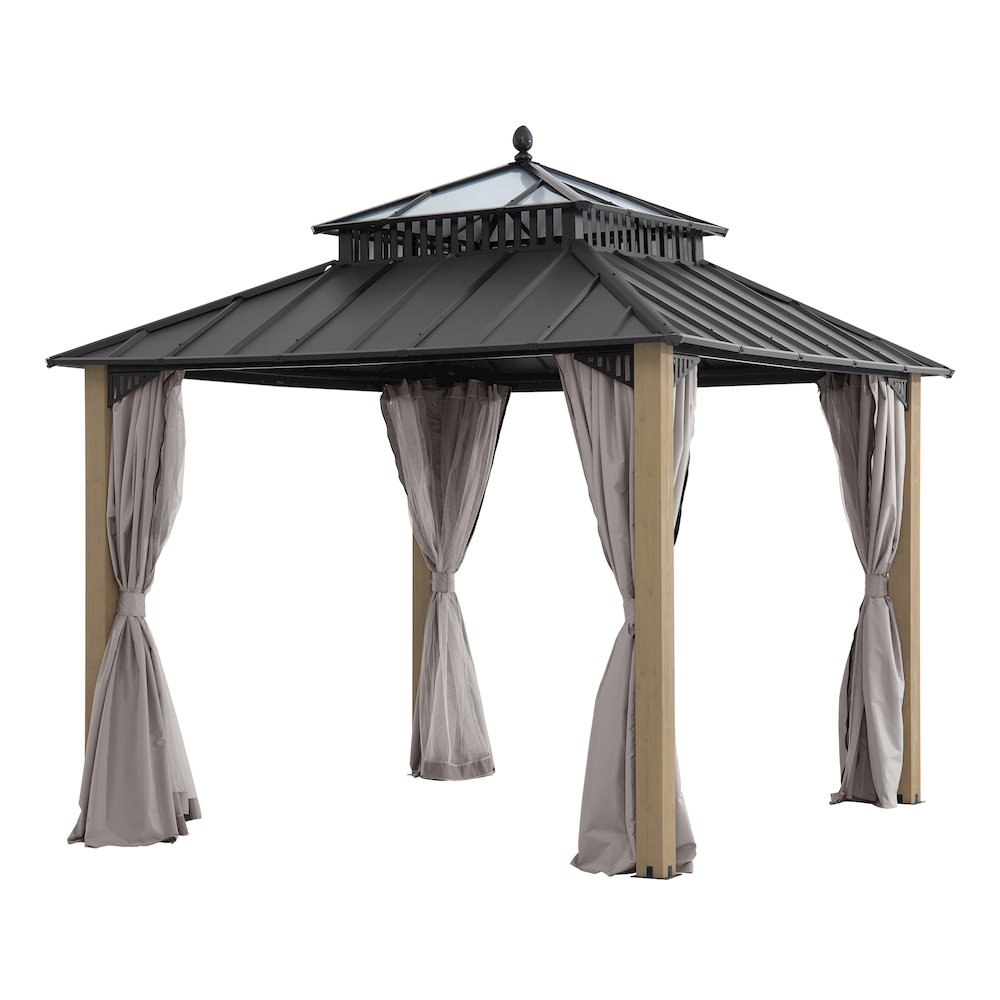 10 ft. x 10 ft. Kingston Extra-Tall, Wide Hardtop Wood Gazebo. Picture 1