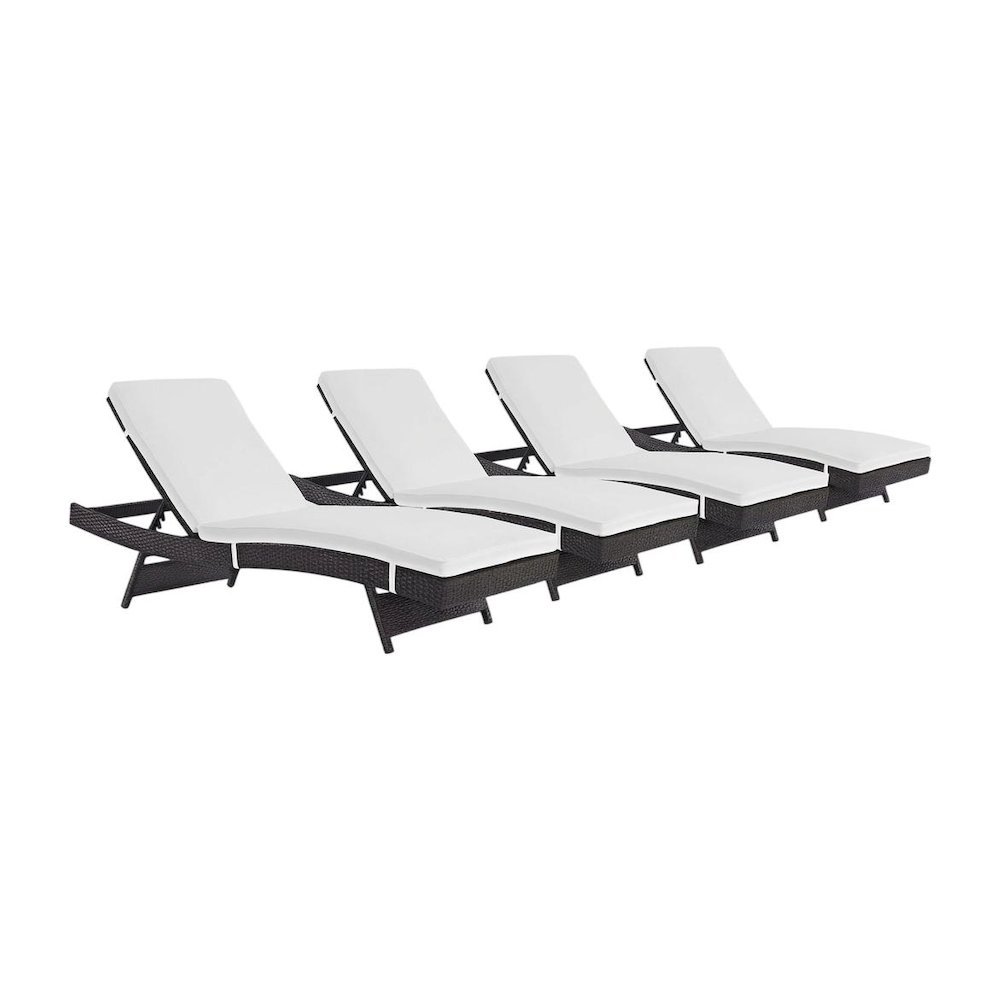 Set Of 4 Outdoor Lounge Chairs With Cushions For Patio Relaxation. Picture 1