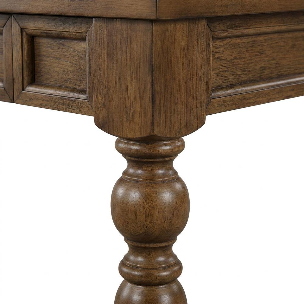 Wood Dining Table Set for 6 with Upholstered Chairs, Kitchen Table Set, Brown. Picture 7