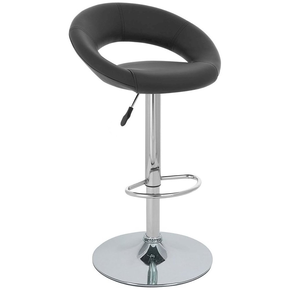 AmeriHome Classic Relaxed Bar Stool - 2 Pc Black. Picture 2