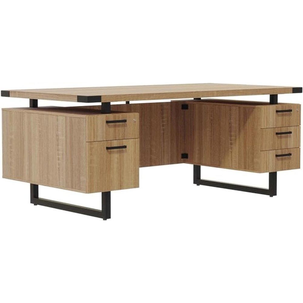 Mirella™ Free Standing Desk, BBB/BF Sand Dune. Picture 1