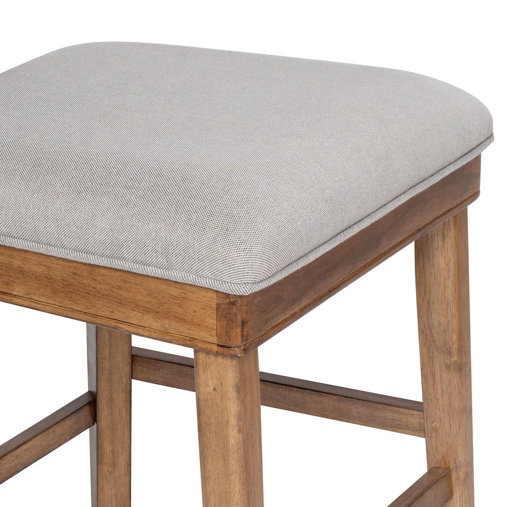 Theodora T- Back Counter Stool with Wood Seat Frame and Cushion. Picture 5