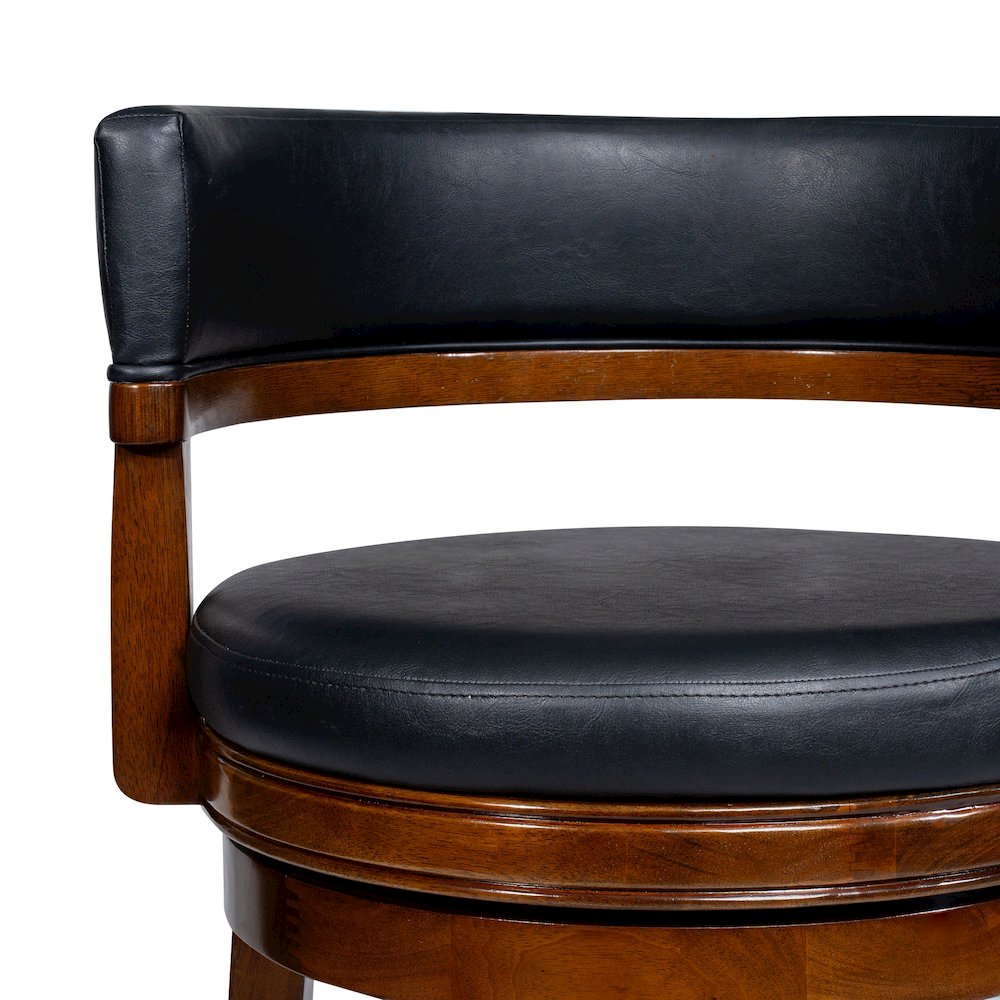 Balen Swivel Counter Stool - Cappuccino Finish. Picture 4