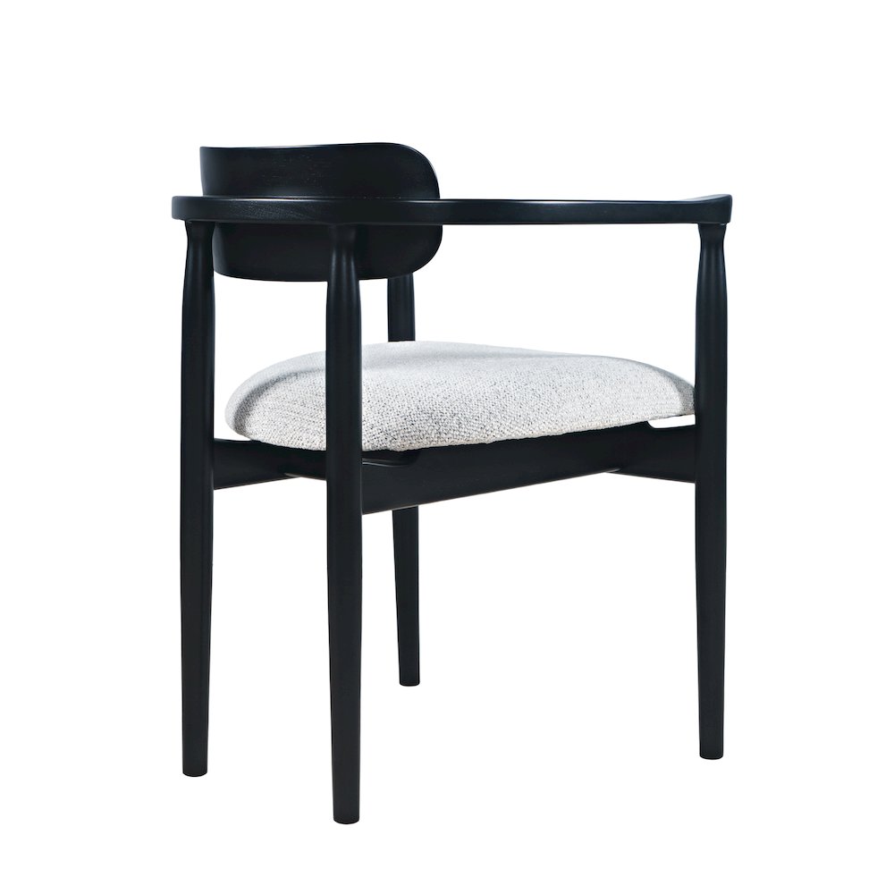 Linden Mid-Century Upholstered Dining Chair with Sculpted Back/Arms (Set of 2). Picture 2