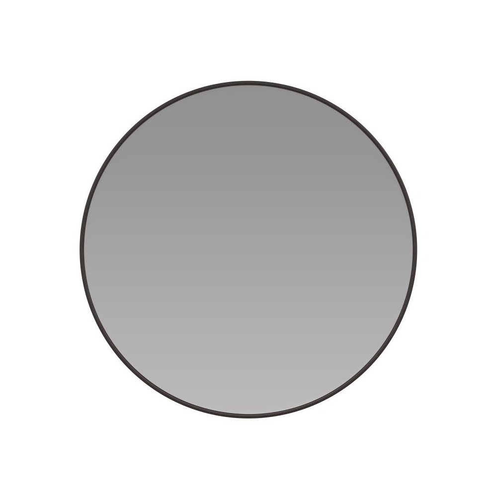 30" Round Black Metal Framed Wall Mirror - Large Accent Mirror for Bathroom, Vanity, Entryway, Dining Room, & Living Room. Picture 1