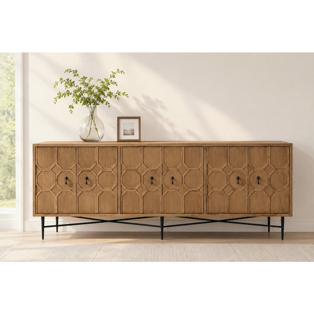 Samara 6-Door Sideboard - Natural. Picture 2
