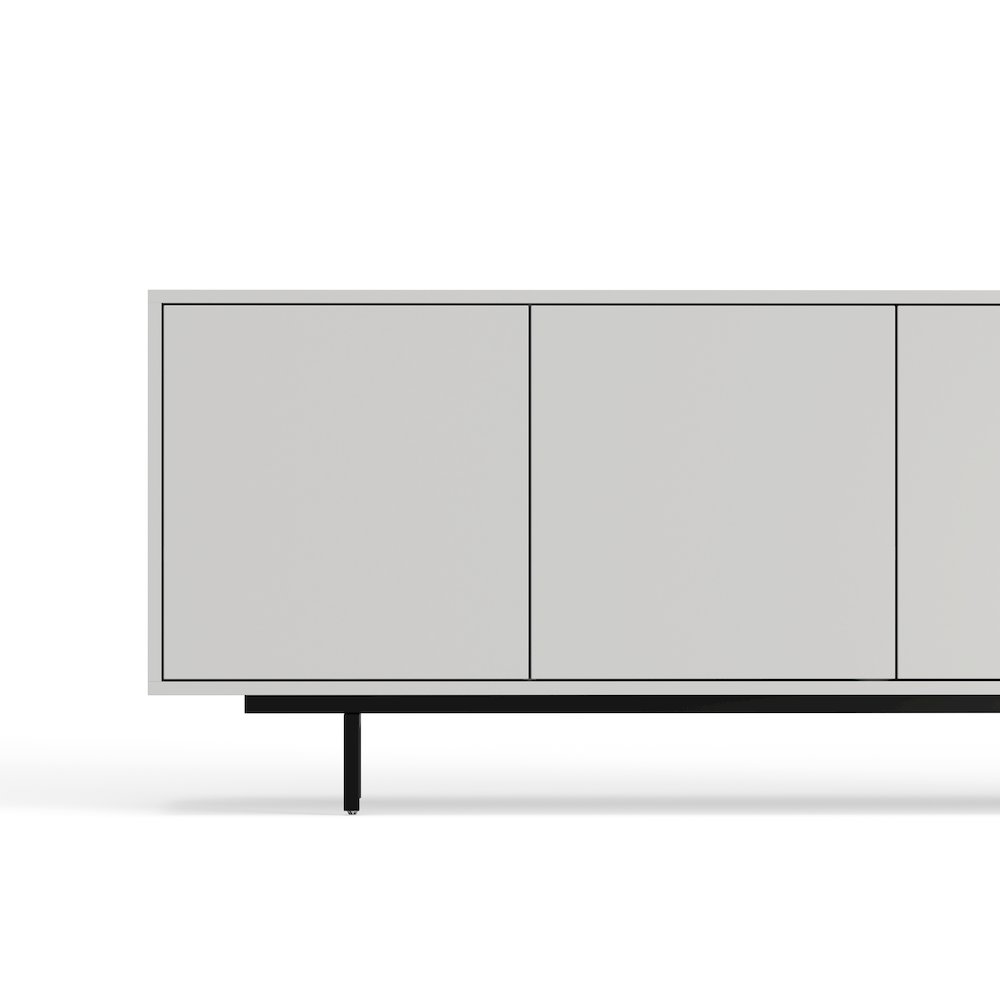 Graysen White Laminate 4 Door TV Console. Picture 6