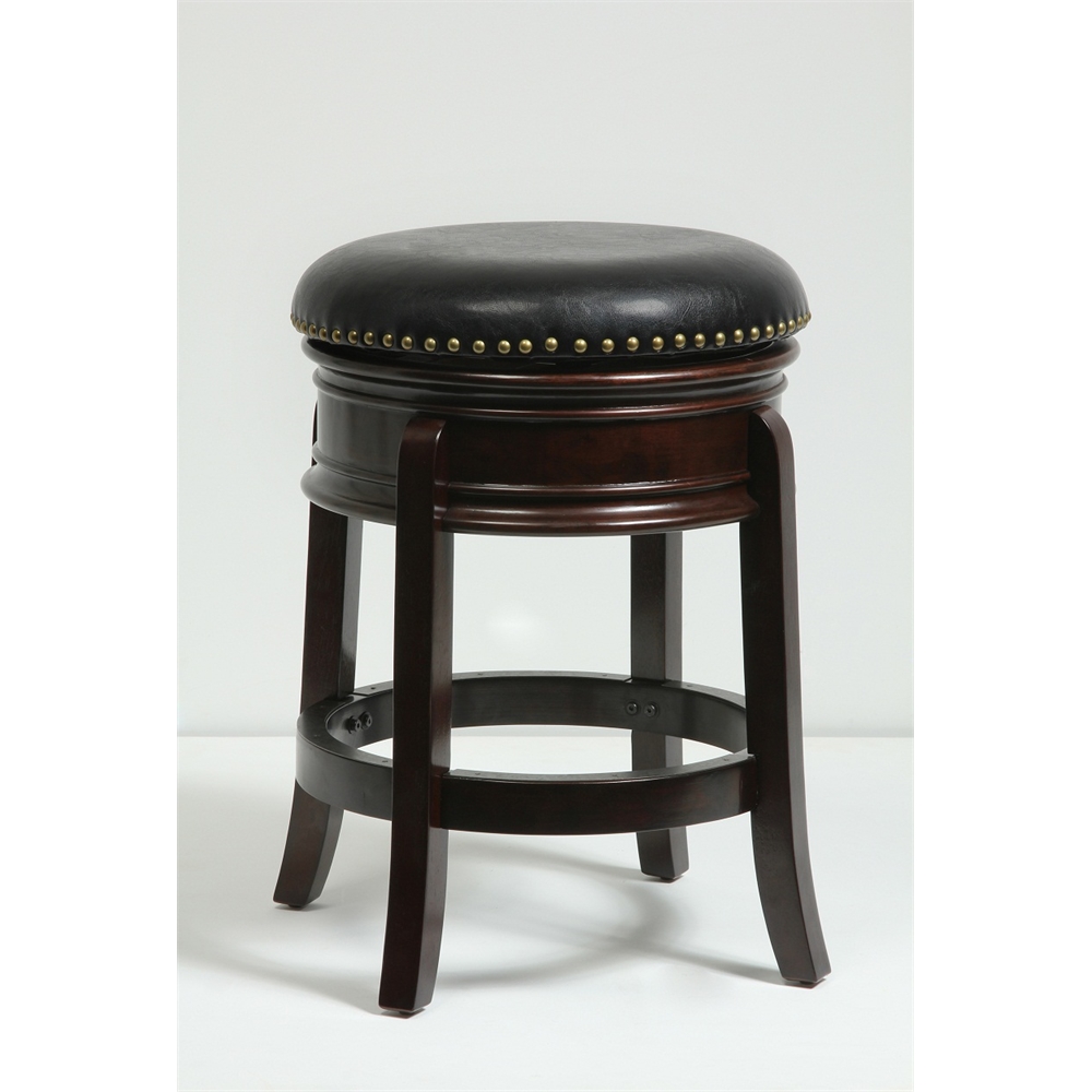 24" Hamilton Swivel Stool, Cappuccino. Picture 1