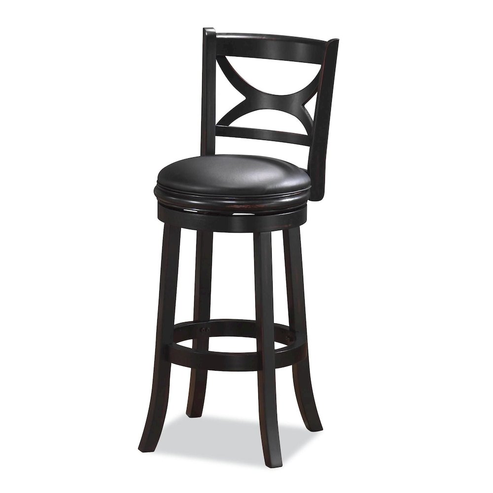 Florence Swivel Bar Stool - Black Sandthru Finish. Picture 3
