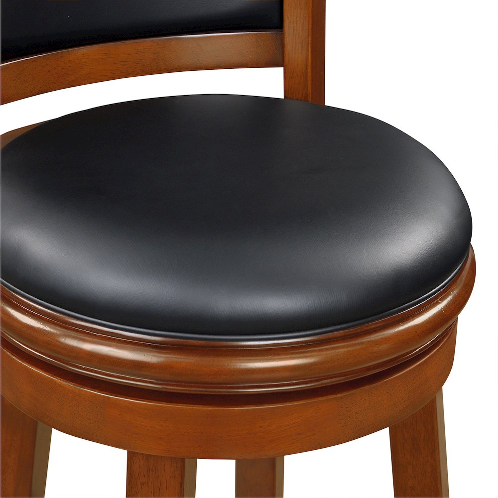 Augusta Swivel Extra Tall Bar Stool - Cherry. Picture 6