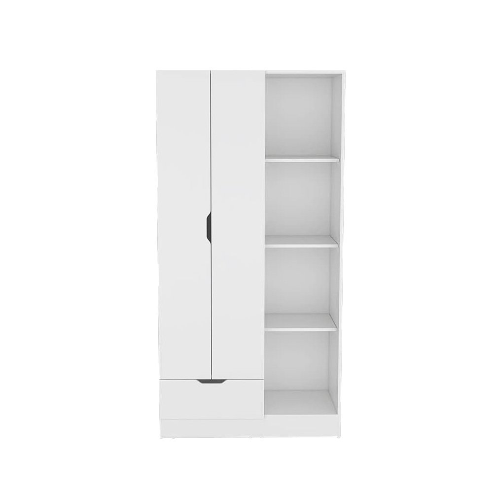 Memphis Wardrobe Armoire White MDF. Picture 1