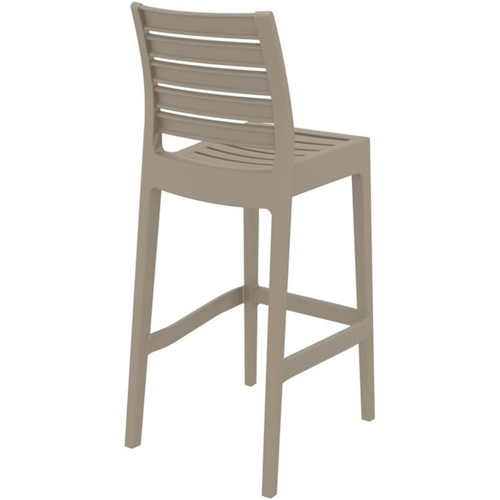 Ares Resin Bar Stool Taupe (Set of 2). Picture 2