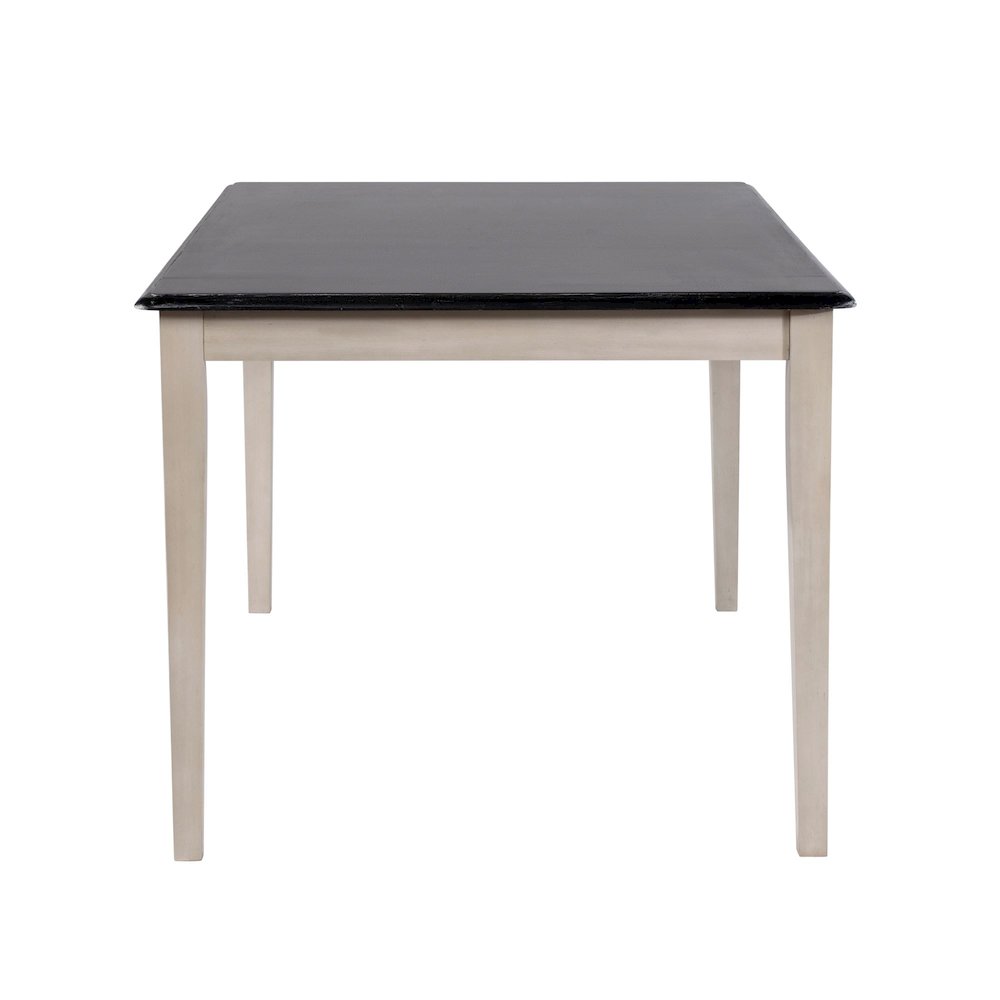Shaker Rectangular Wood Dining Table - European Black Ash/Antique White. Picture 5