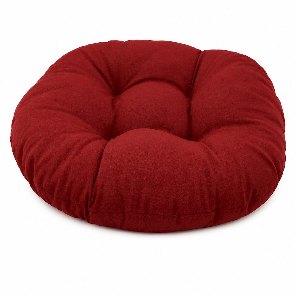 18 inch Round Solid Twill Footstool Cushion  93301-18IN-TW-RR. Picture 1