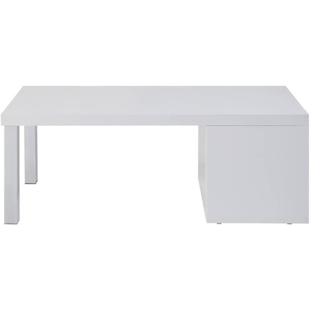 Harta Coffee Table White High Gloss & Chrome. Picture 2