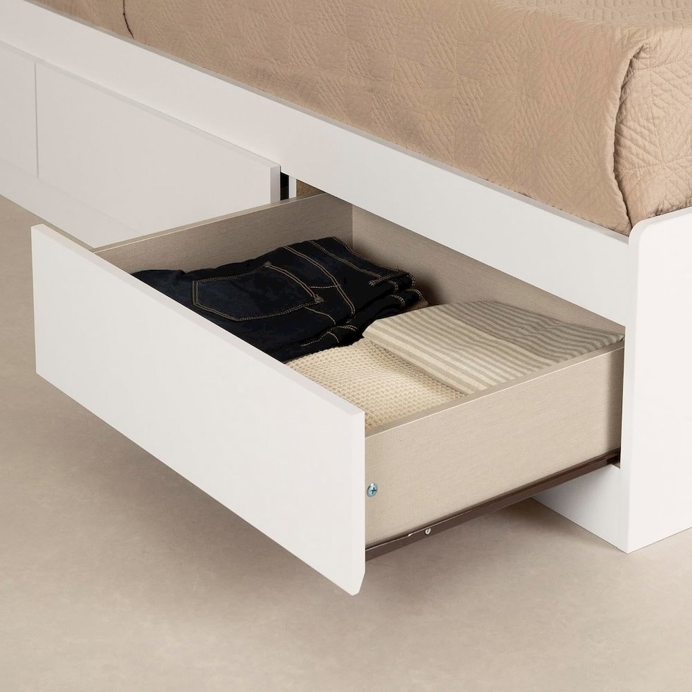 South Shore Step One Full Mates Bed (54'') with 3 Drawers, Pure White. Picture 3