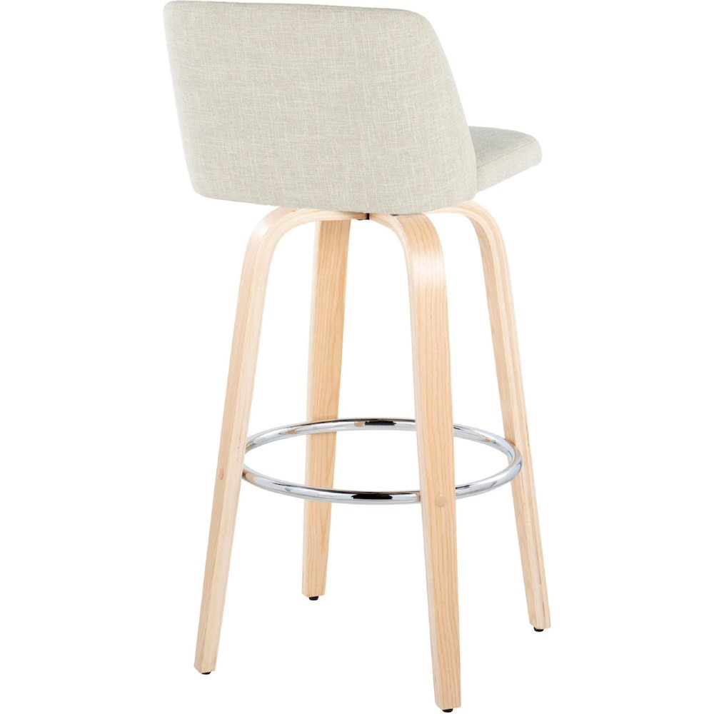Brown Toriano 30" Fixed-Height Barstool - Set of 2. Picture 3