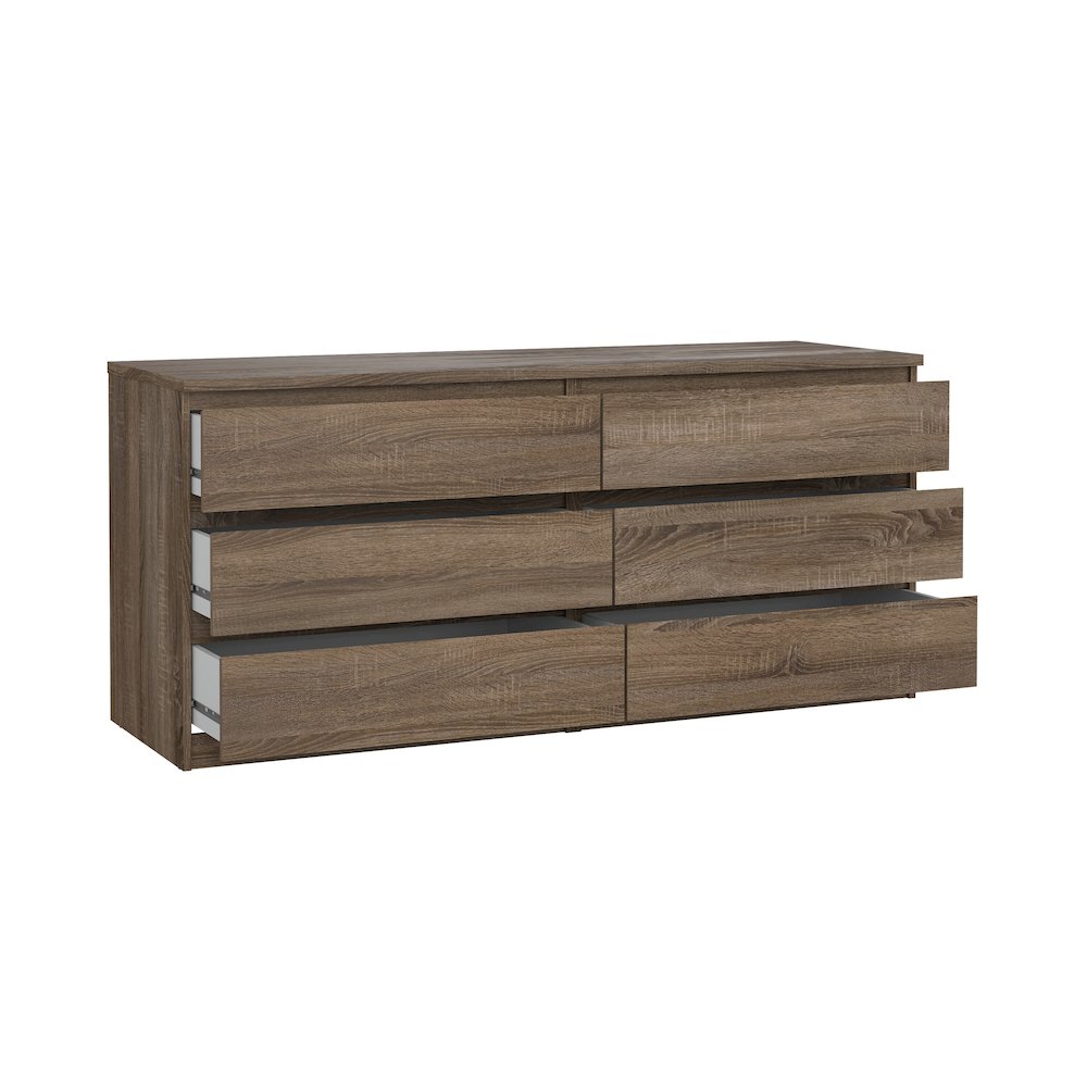 Scottsdale 6 Drawer Double Dresser, Truffle Oak. Picture 3