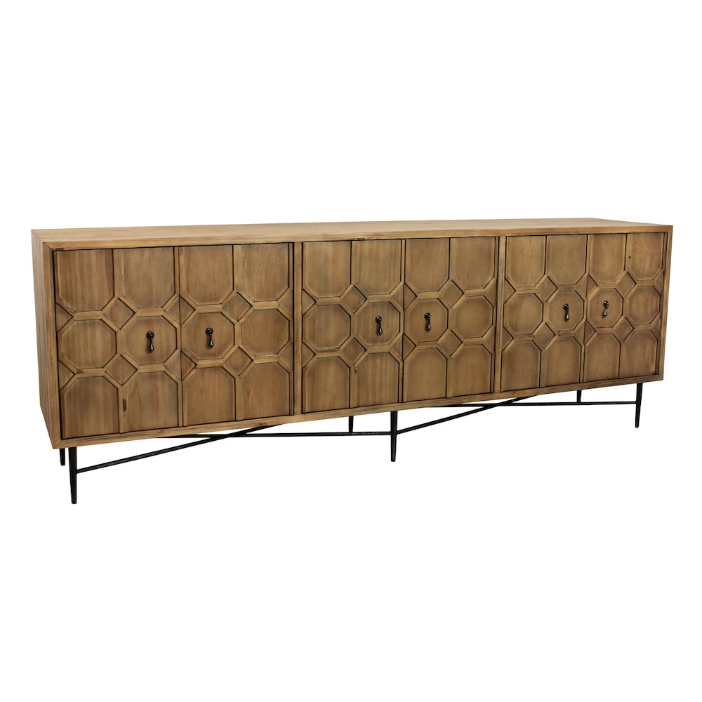 Samara 6-Door Sideboard - Natural. Picture 4