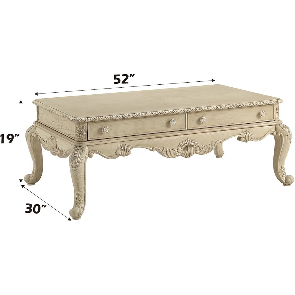 Ragenardus Coffee Table Antique White. Picture 2