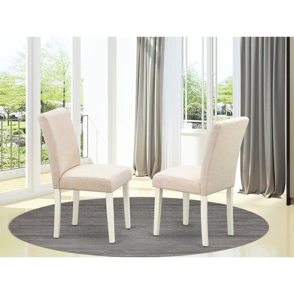 Dining Chair Linen White, ABP2T02. Picture 2
