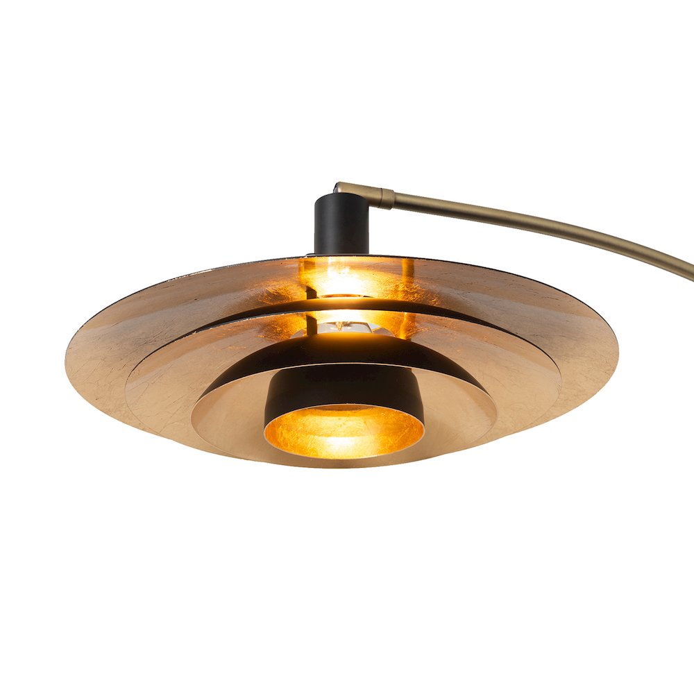 Rancho Mirage 3 Light Arc Floor Lamp - Weathered Brass. Picture 4
