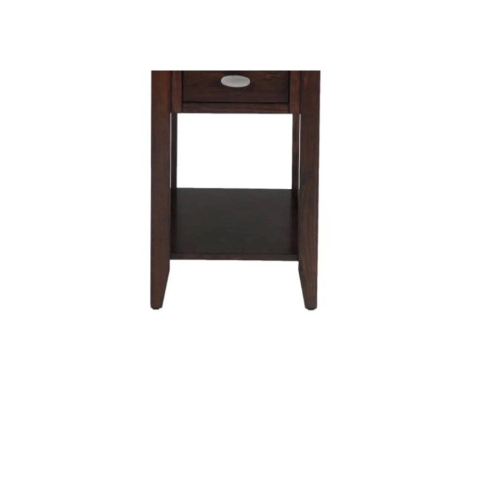 Merlot Warm Contemporary Chairside Table. Picture 2