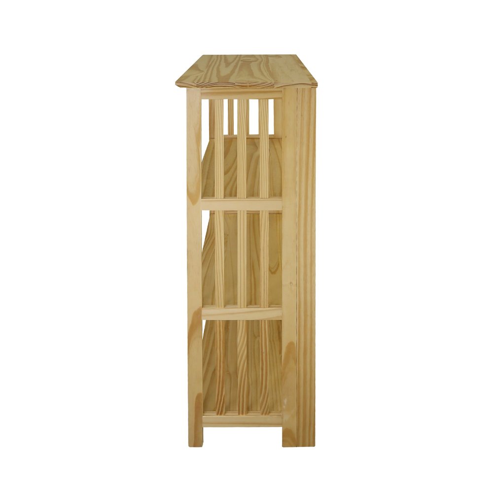 Soho Manhattan 4-Shelf Folding Bookcase 26" Wide - Natural. Picture 5